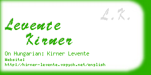 levente kirner business card